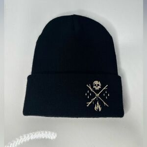 Liquid Death Beanie Black & Gold One Size